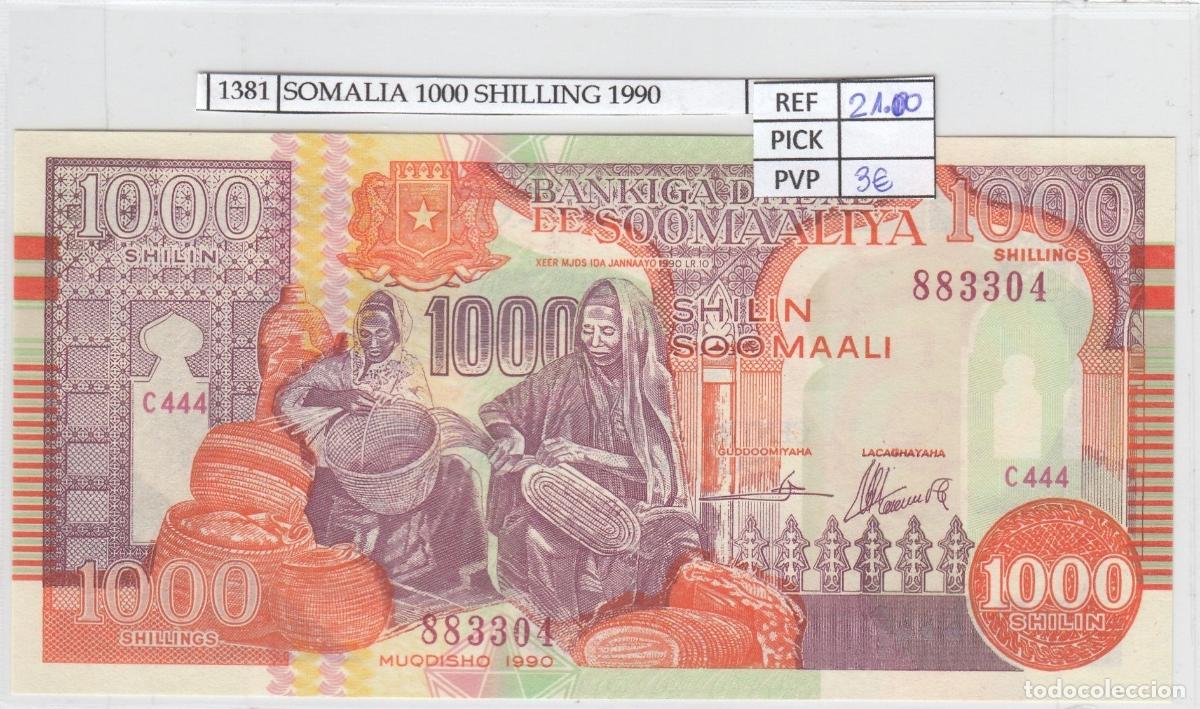 Billetes extranjeros: CRJ1381 BILLETE SOMALIA 1.000 CHELINES 1990 P-37a SIN CIRCULAR