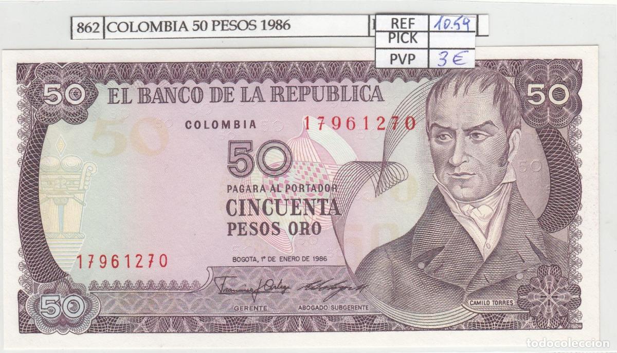 Billetes extranjeros: CRJ0862 BILLETE COLOMBIA 50 PESOS 1986 P-425b