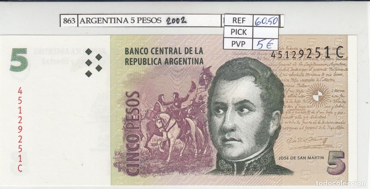 Billetes extranjeros: CRJ0863 BILLETE ARGENTINA 5 PESOS 202 P-353a.1