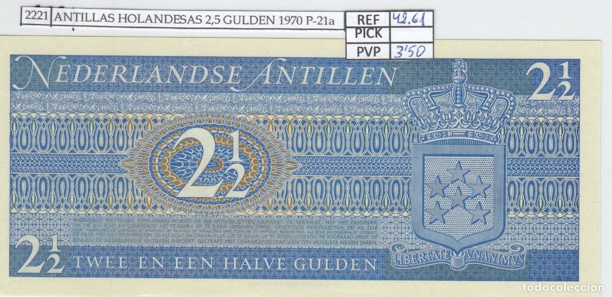 Billetes extranjeros: CRJ2221 BILLETE ANTILLAS HOLANDESAS 2,5 GULDEN 1970 P-21a