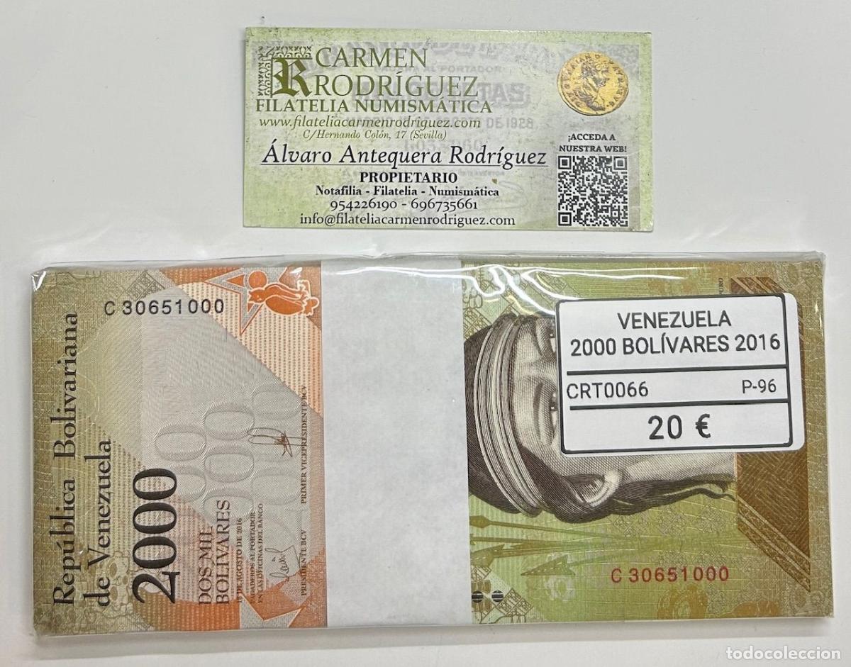 Billetes extranjeros: CRT0066 TACO 100 BILLETES VENEZUELA 2000 BOLIVARES 2016 P-96