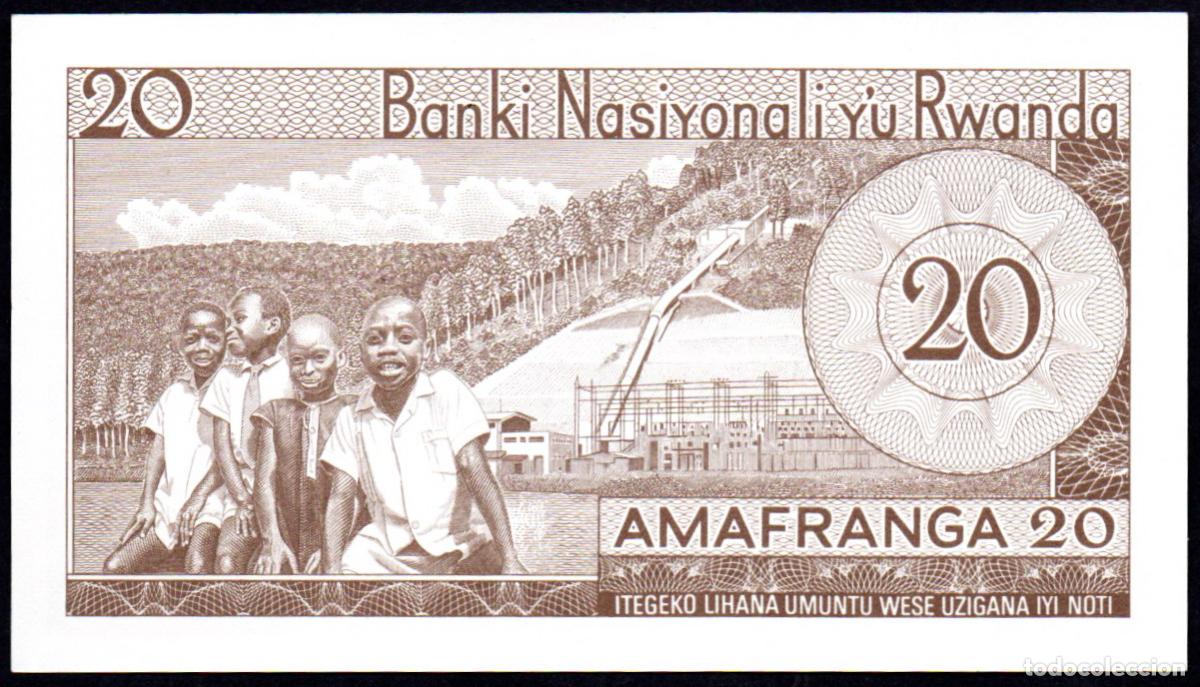 Billetes extranjeros: RUANDA - 20 FRANCOS 1976 - Pick.16 - S/C - Foto 2