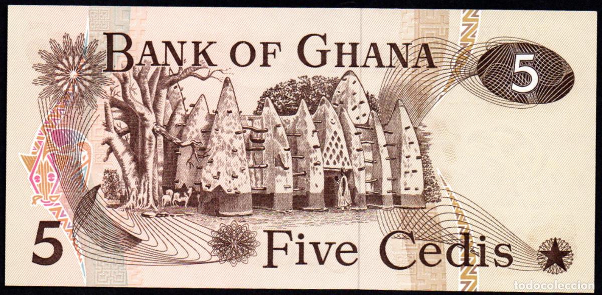 Billetes extranjeros: GHANA - 5 CEDIS 1977 - Pick.15 - S/C - Foto 2