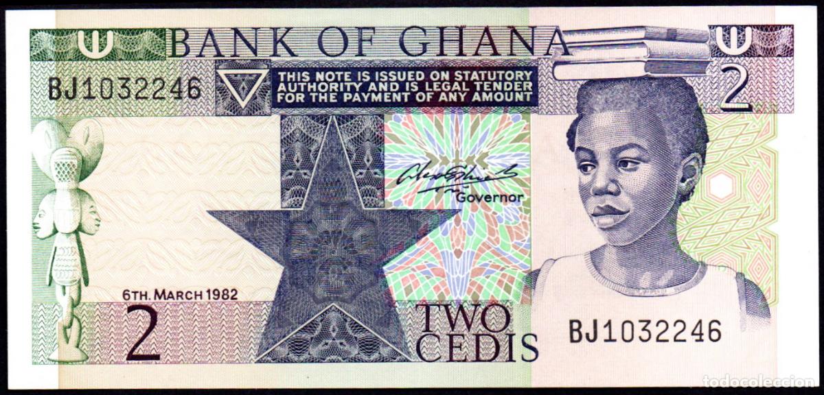 Billetes extranjeros: GHANA - 2 CEDIS 1982 - Pick.18 - S/C