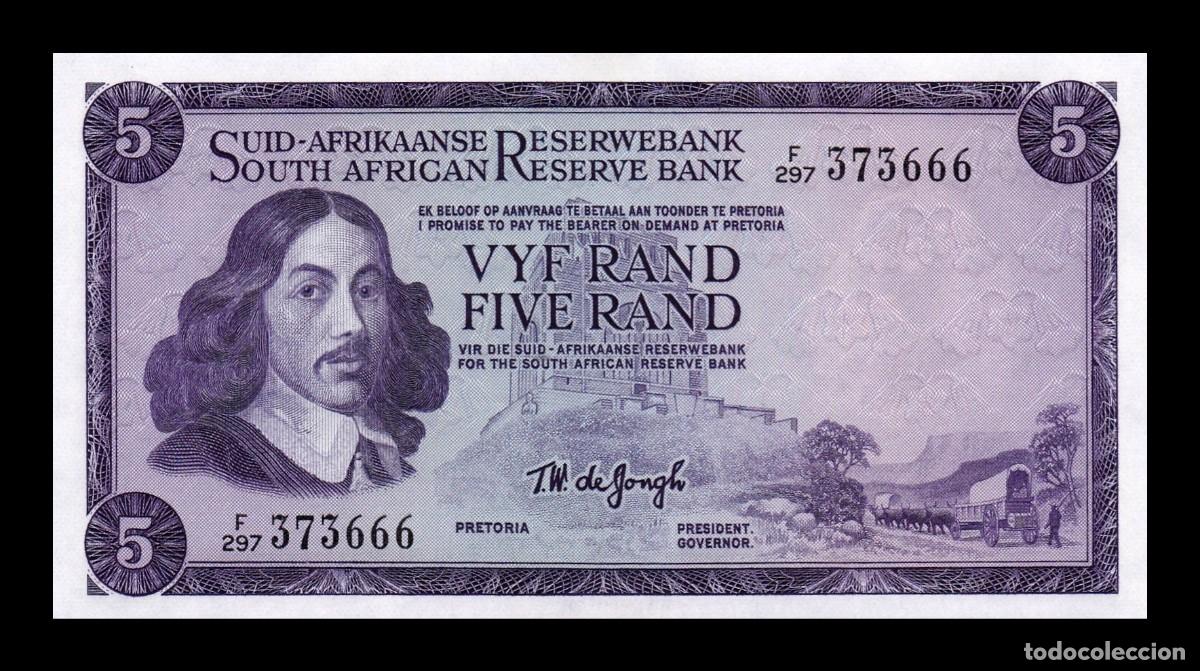 Billetes extranjeros: Sud&aacute;frica 5 Rand Bartholomeus Vermuyden 1976 Pick 112c Sc Unc