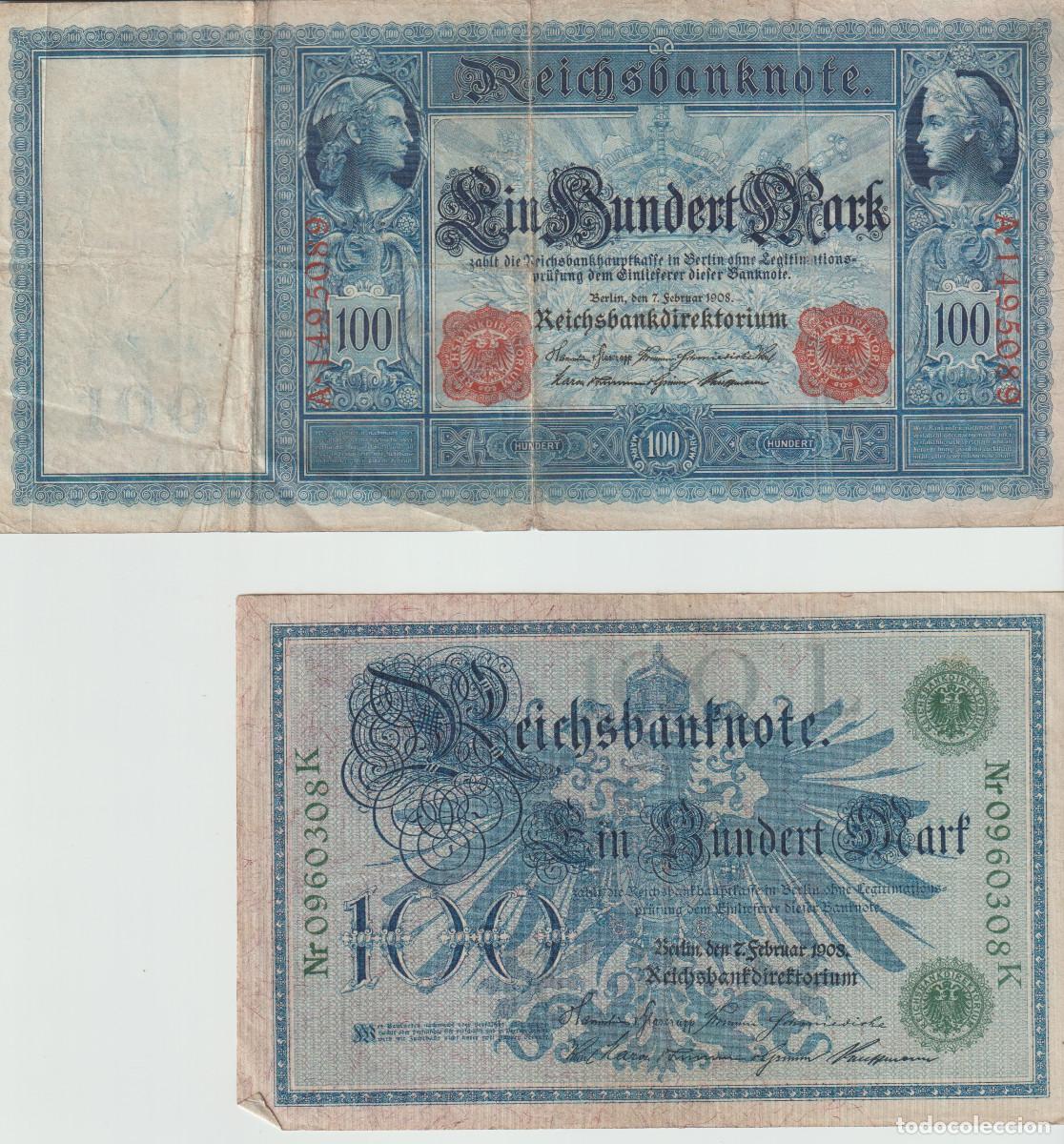 Billetes extranjeros: billetes de alemania 1908