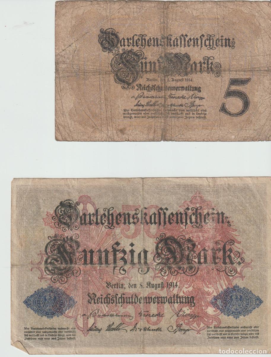 Billetes extranjeros: billetes de alemania 1914