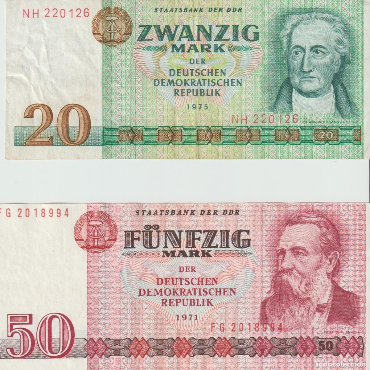 Billetes extranjeros: billetes de alemania DDR (2)