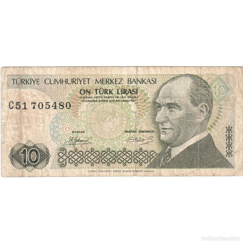 Billetes extranjeros: [#249696] Turqu&iacute;a, 10 Lira, BC