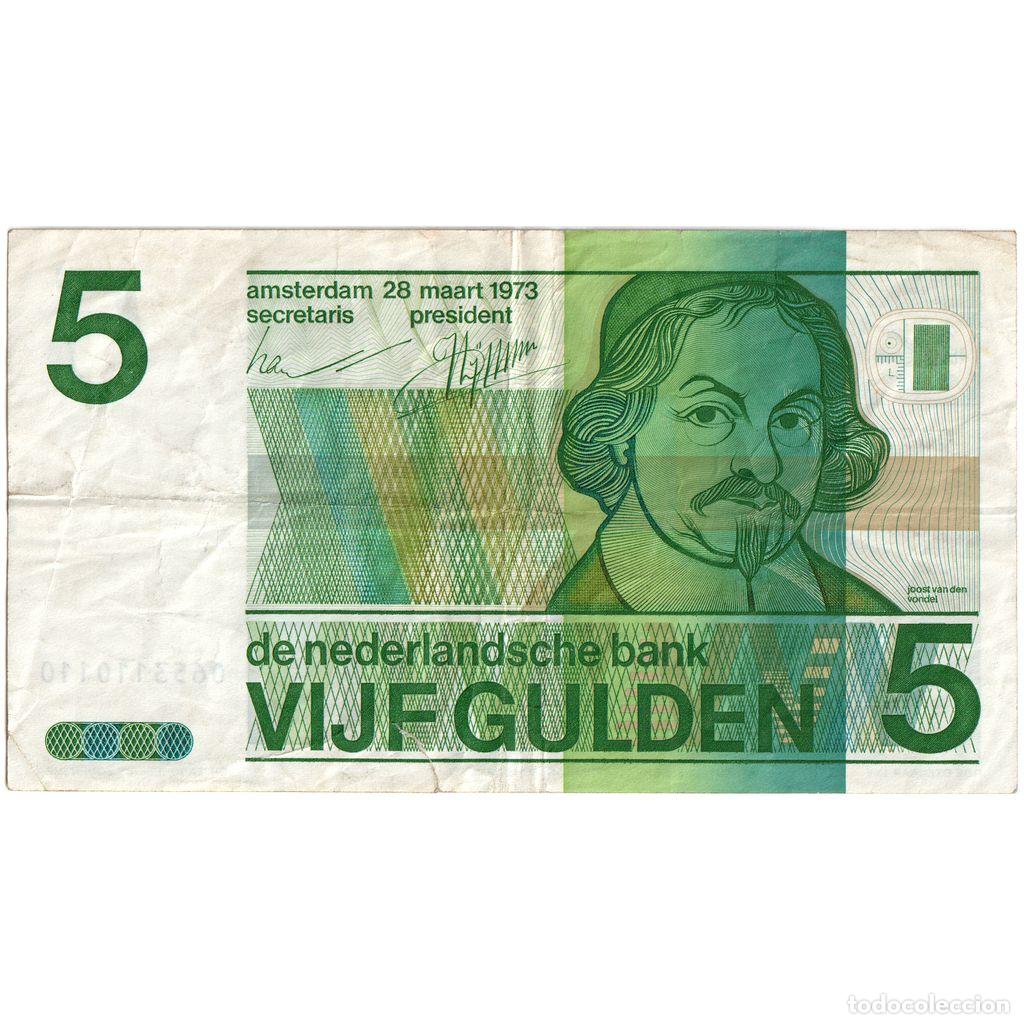 Billetes extranjeros: [#1293942] Pa&iacute;ses Bajos, 5 Gulden, 1973-03-28, MBC