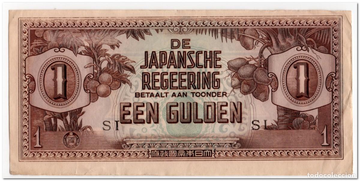 Billetes extranjeros: NETHERLANDS INDIES,JAPANESE OCCUPATION,1 GULDEN,1942,P.123,VF+