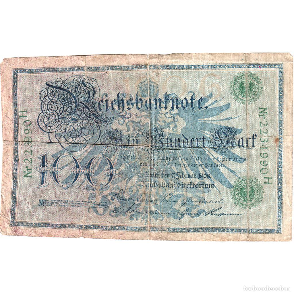 Billetes extranjeros: [#1296802] Alemania, 100 Mark, 1908-02-07, BC
