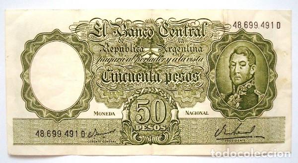 Billetes extranjeros: 1983 Billete de 50 pesos de Argentina
