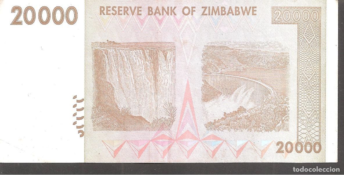 Billetes extranjeros: Billete ZIMBABWE 20000 DOLLARS 2008 - Foto 2