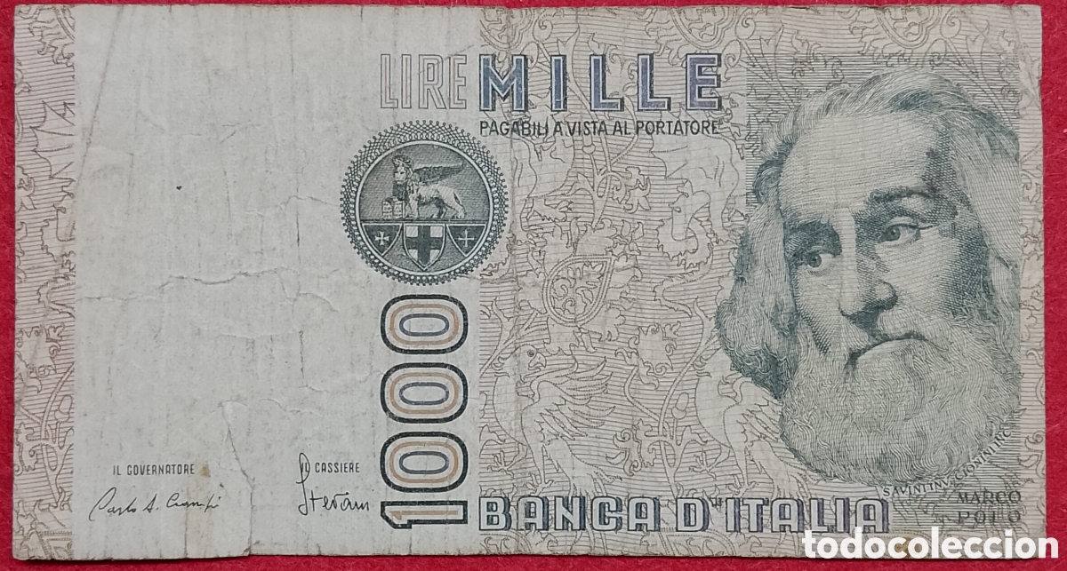 Billetes extranjeros: Billete de Italia 1000 liras Pick #119 1982