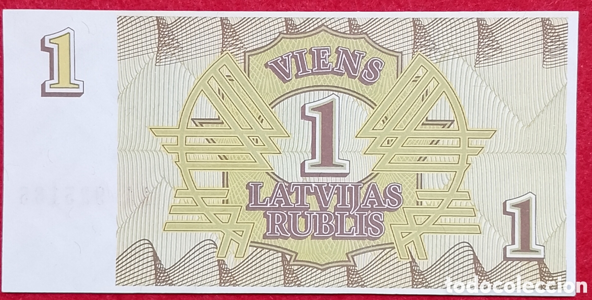 Billetes extranjeros: Billete de Letonia 1 Rublo Pick P#35 1993 - Foto 2