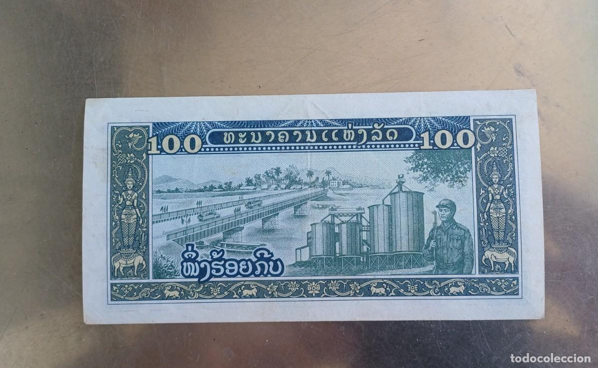 Billetes extranjeros: Laos 100 kip billete - Foto 2