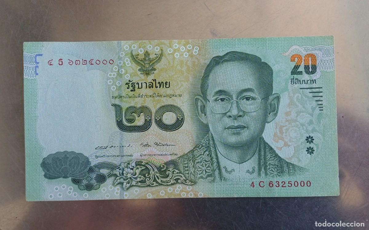 Billetes extranjeros: Tailandia 20 baths..