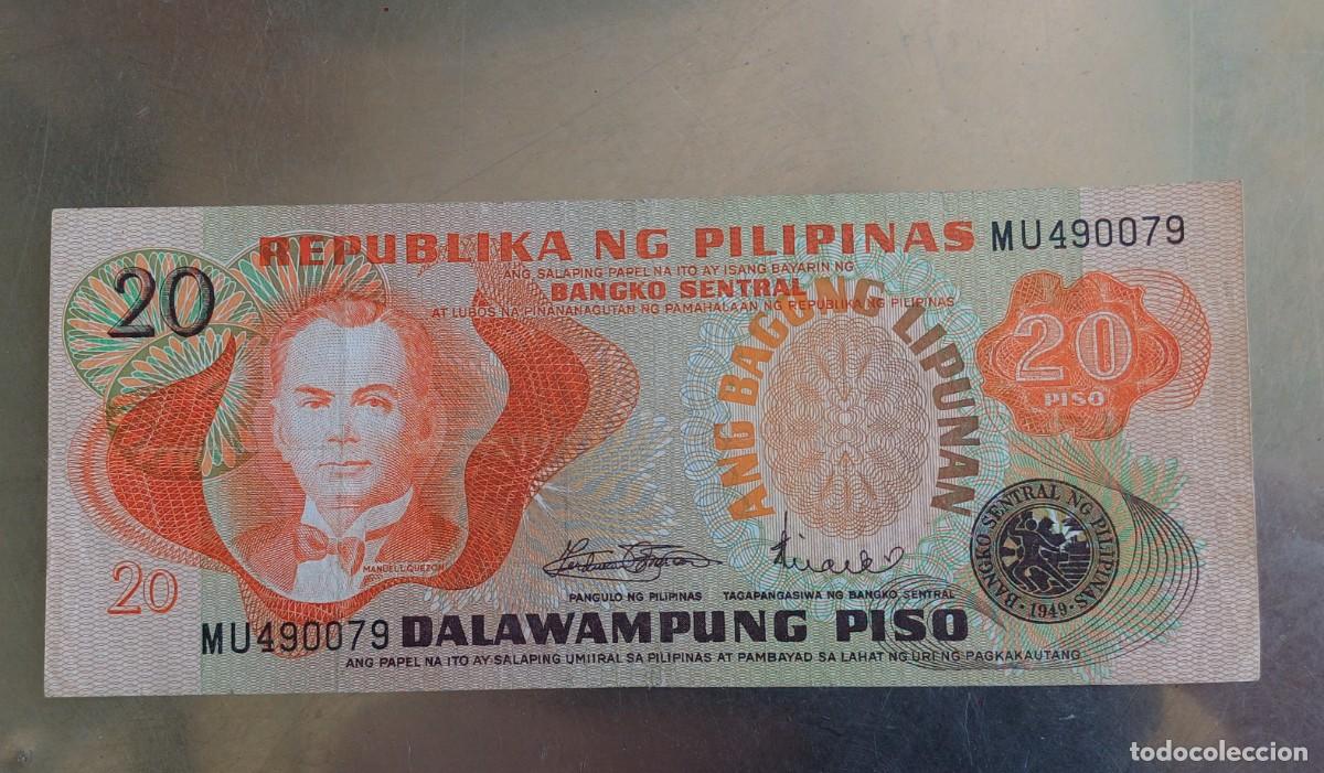 Billetes extranjeros: Filipinas 20 piso billete - Foto 1