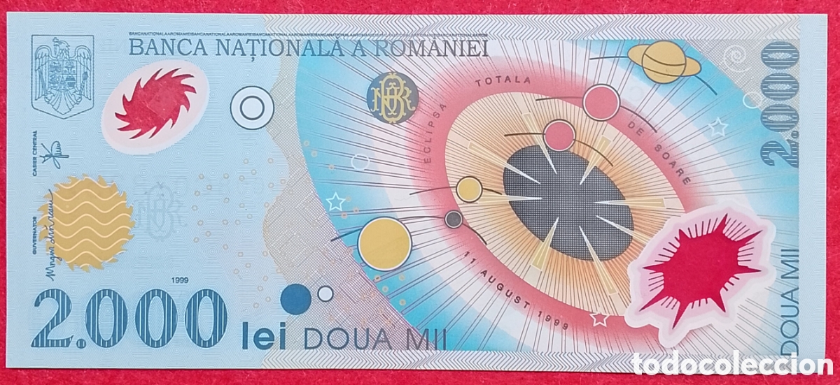 Billetes extranjeros: Billete de Ruman&iacute;a 2000 Lei Pick #111 1999 s/c