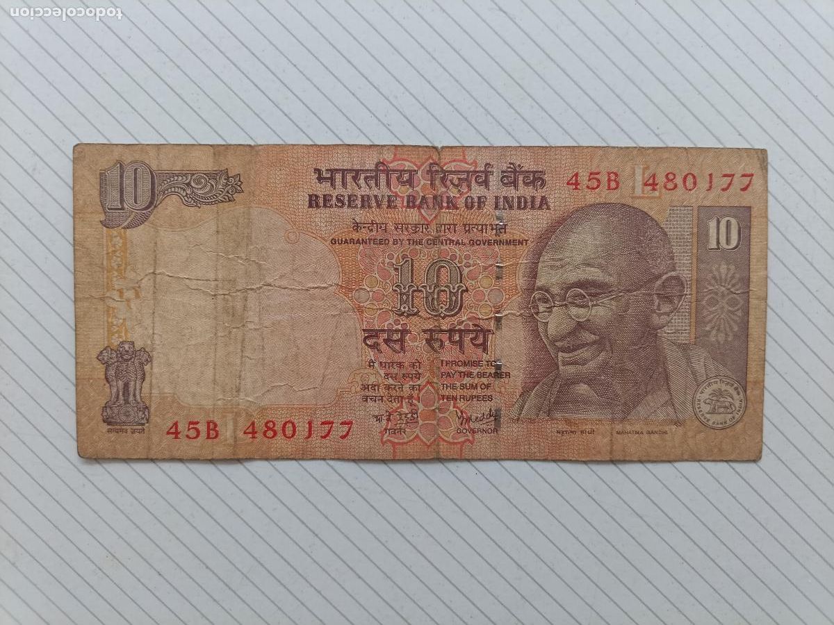 Notas Internacionais: INDIA - 10 RUPEES RUPIAS
