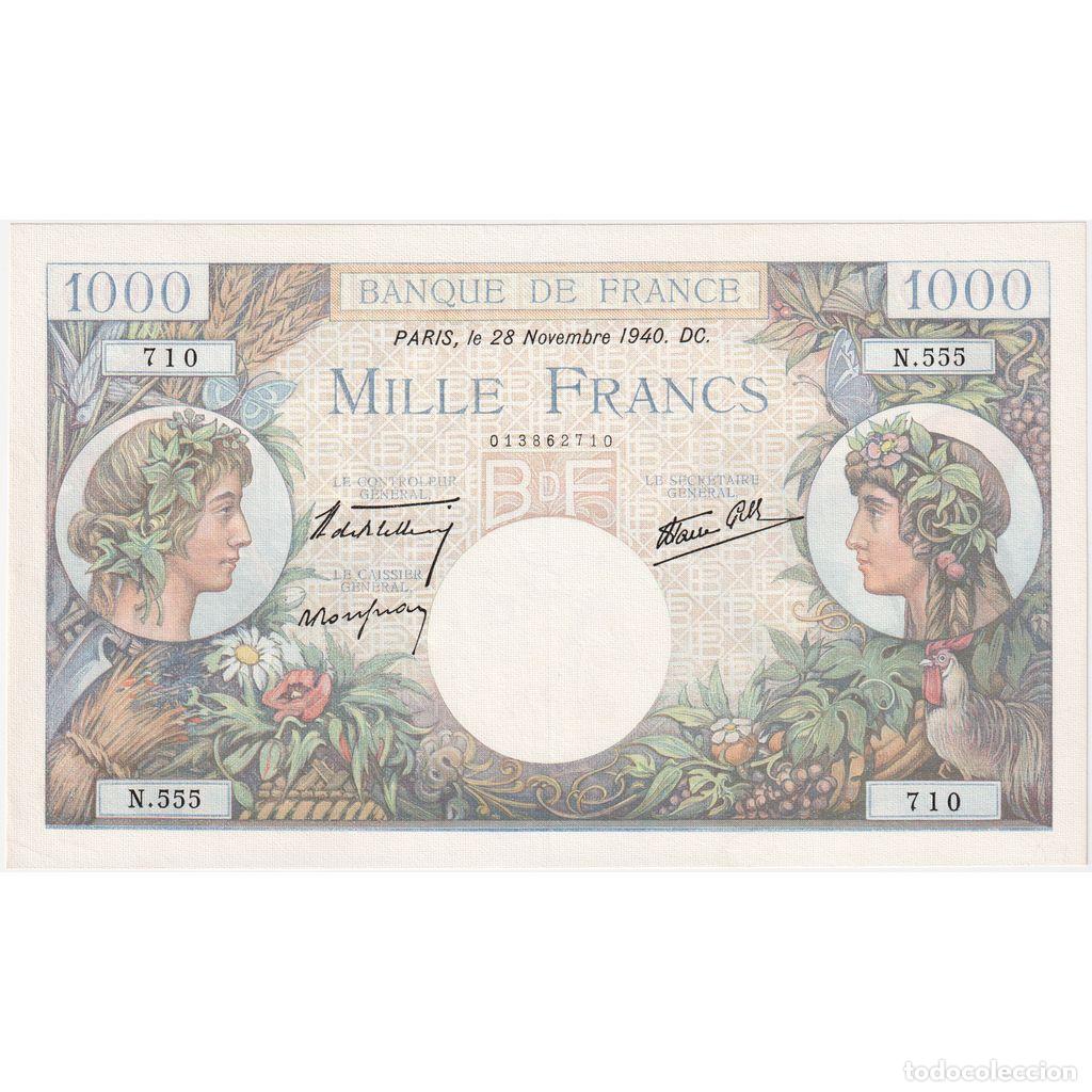 Billetes extranjeros: [#337044] Francia, 1000 Francs, Commerce et Industrie, 1940-11-28, N.555, UNC