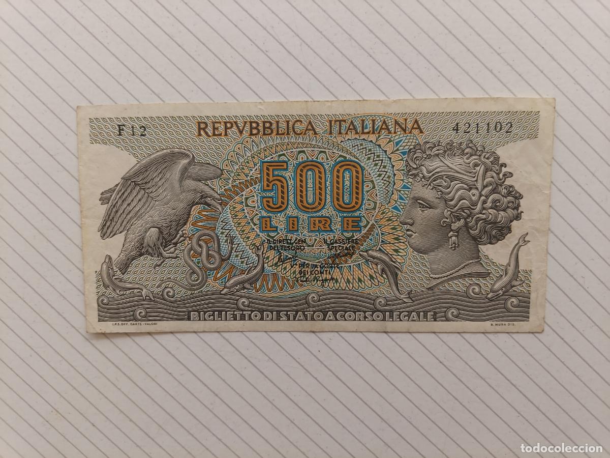 Billetes extranjeros: ITALIA- 500 LIRAS DE 1966 MBC