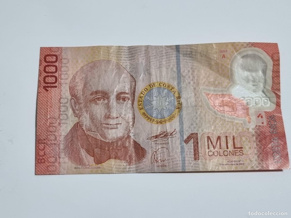 Billetes extranjeros: Antiguo Billete 1000 Colones Banco Central Costa Rica 2009 Coleccionista