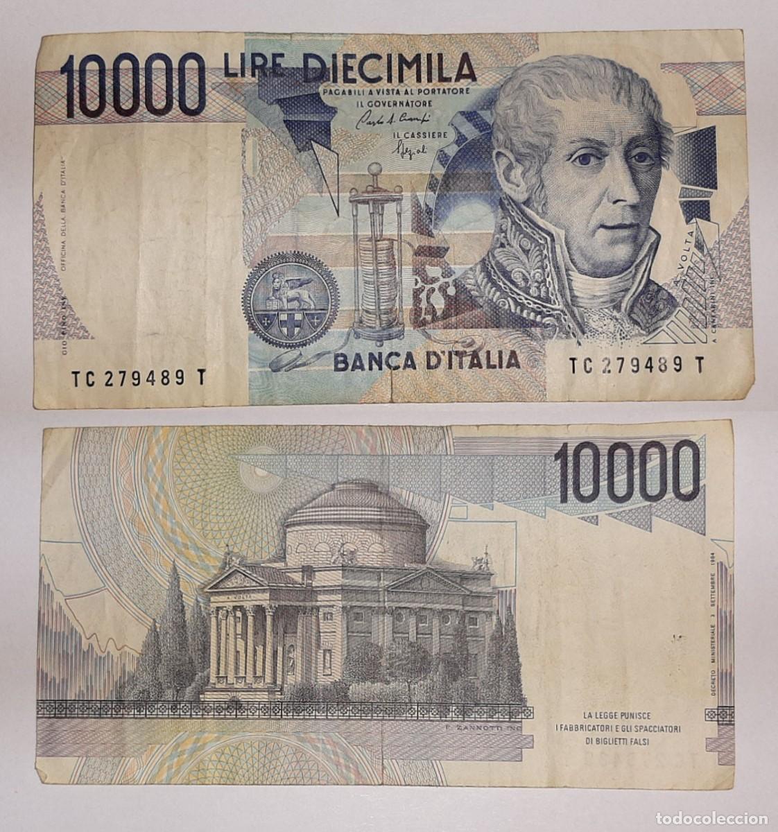 Billetes extranjeros: Billete Italia 10000 Liras 1984 - Alessandro Volta - Banca d'Italia (Circulado)