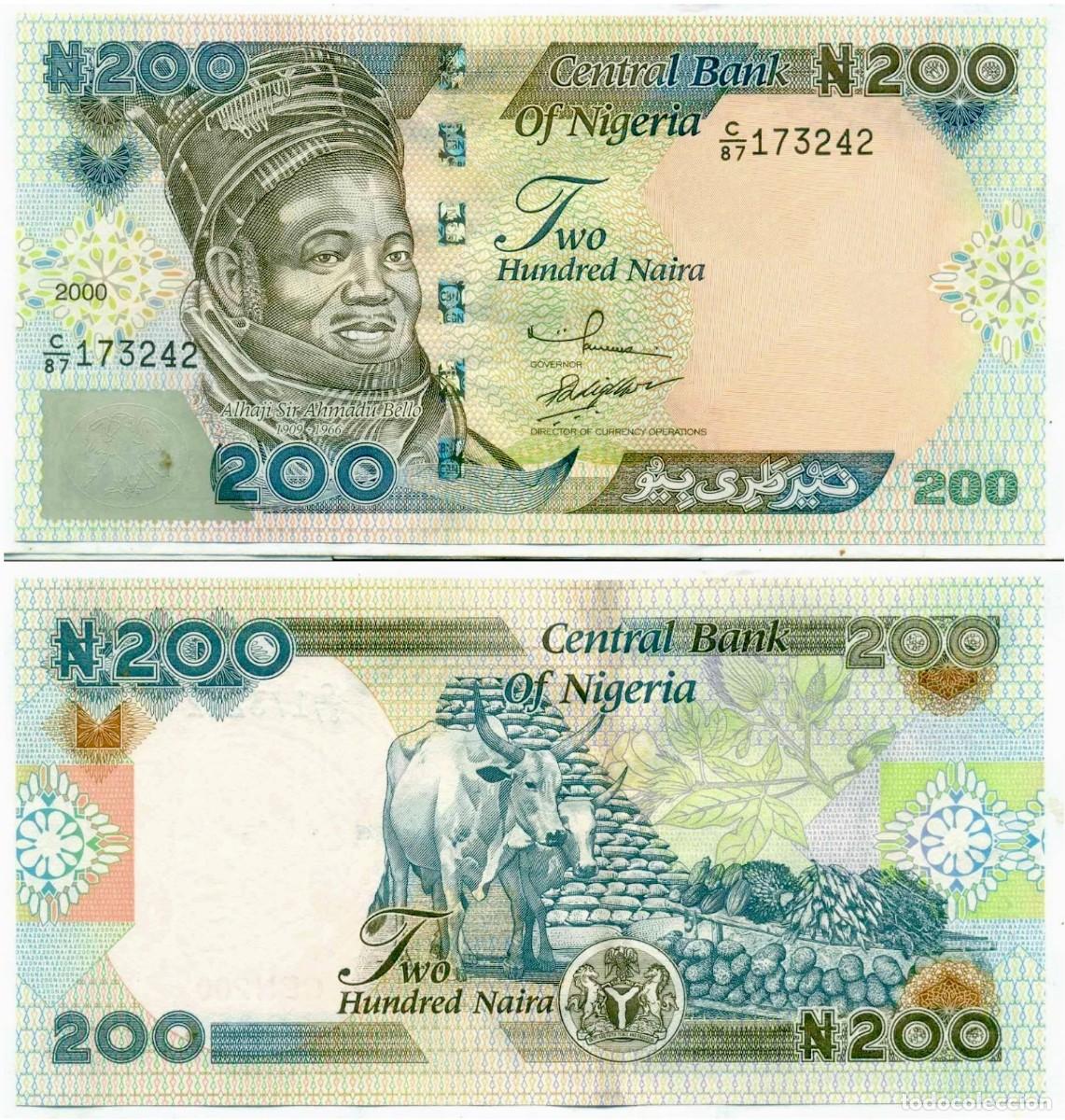 Billetes extranjeros: Nigeria 200 Naira 2000 Pick 29a n/s 173244 Sin Circular (el billete de la foto)