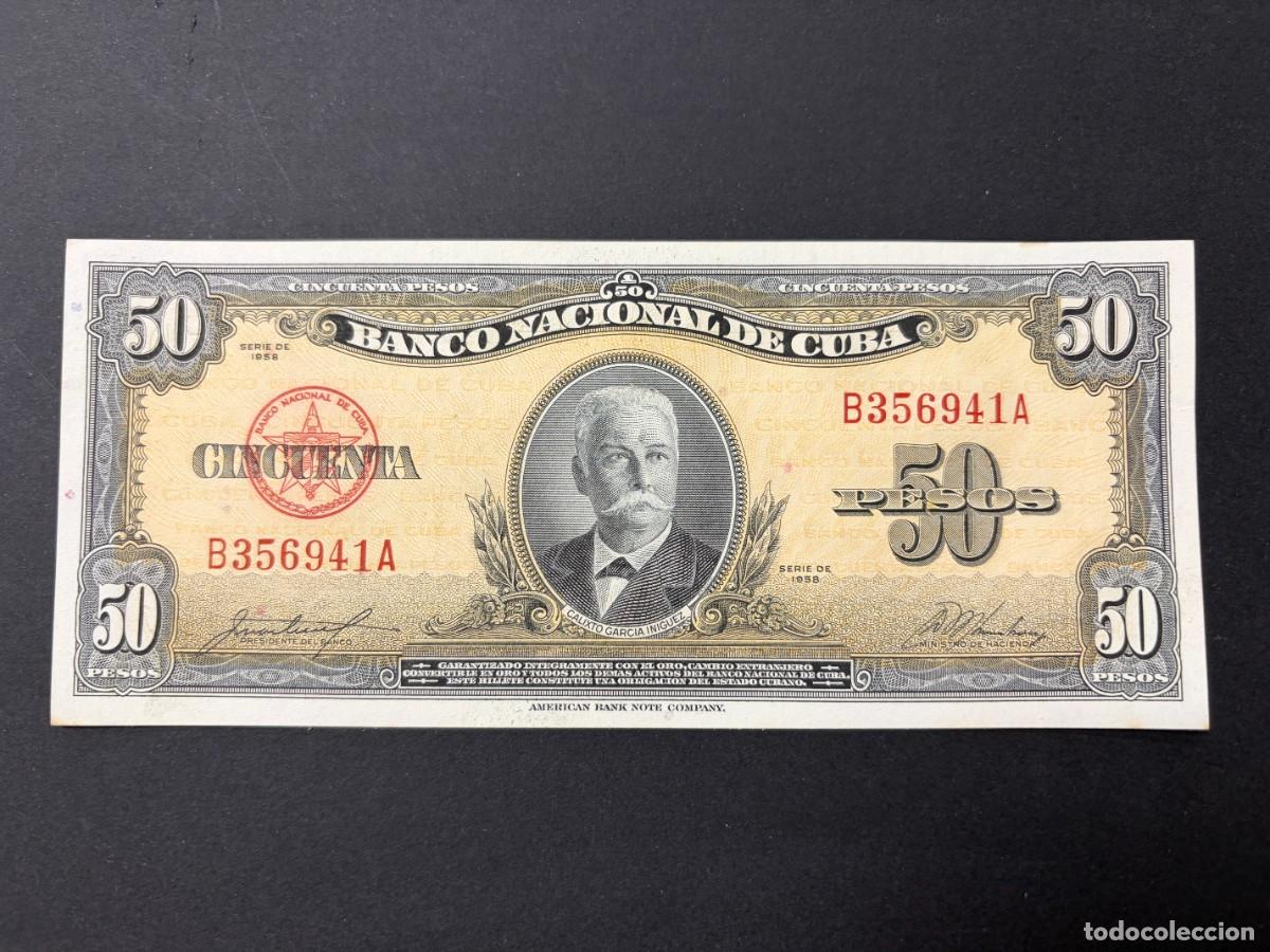 Billetes extranjeros: BILLETE. 50 PESOS. CUBA. 1958. PLANCHA. VER FOTOS