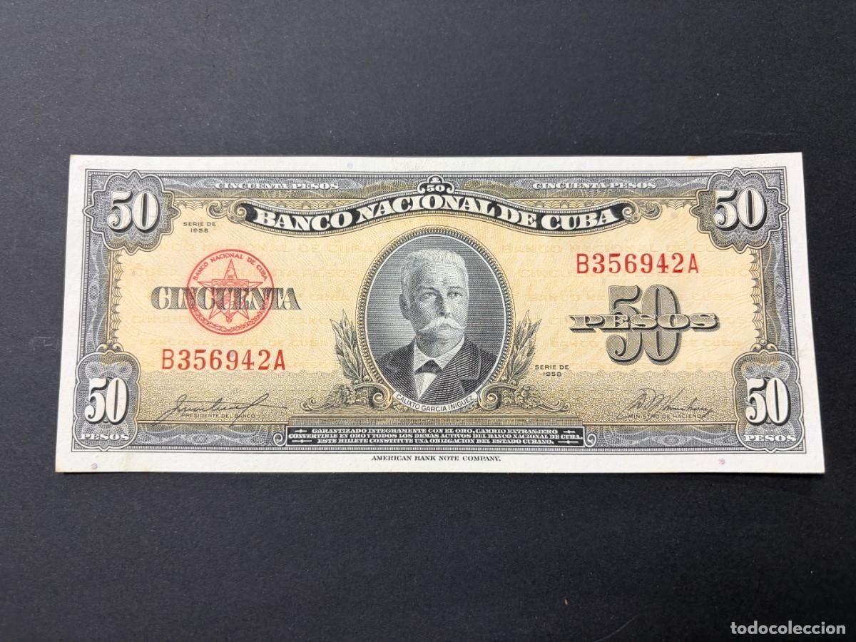 Billetes extranjeros: BILLETE. 50 PESOS. CUBA. 1958. PLANCHA. VER FOTOS