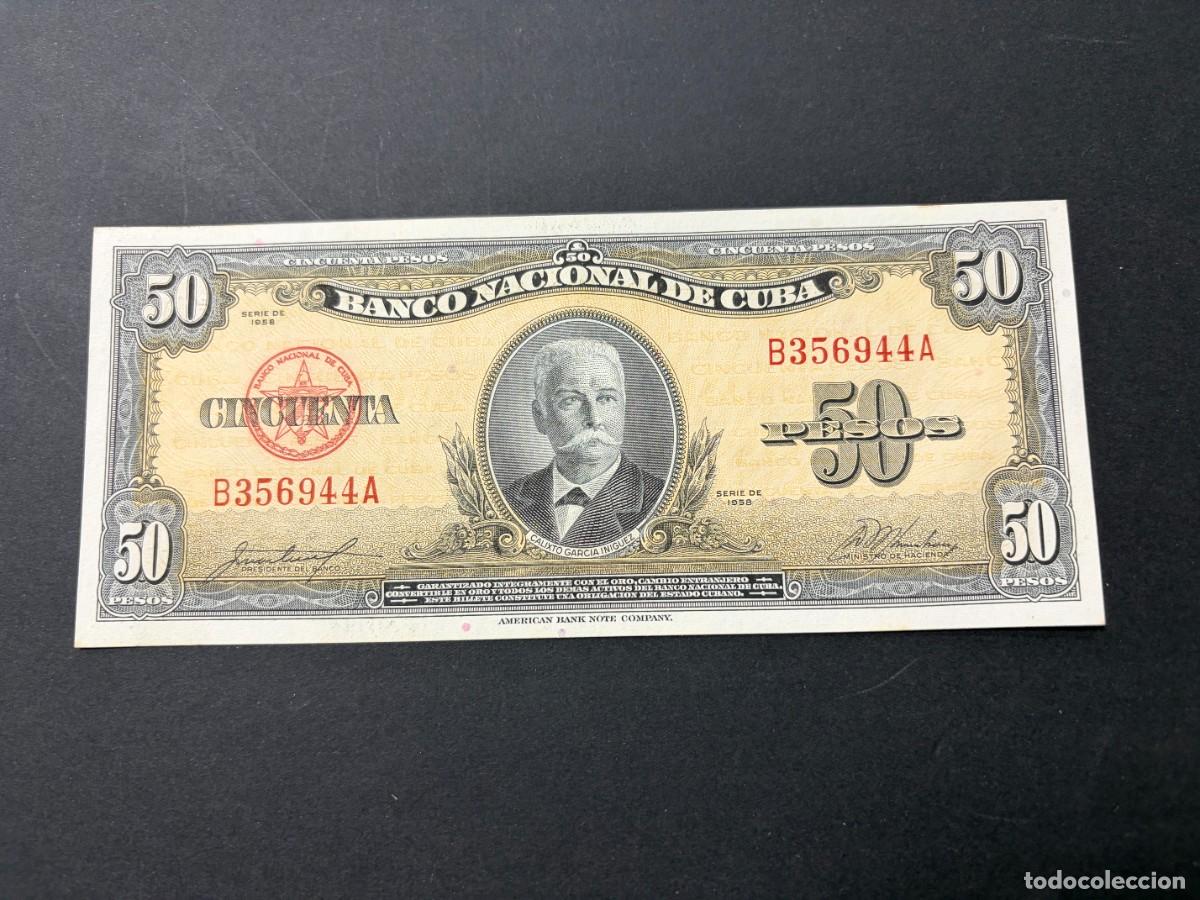 Billetes extranjeros: BILLETE. 50 PESOS. CUBA. 1958. PLANCHA. VER FOTOS