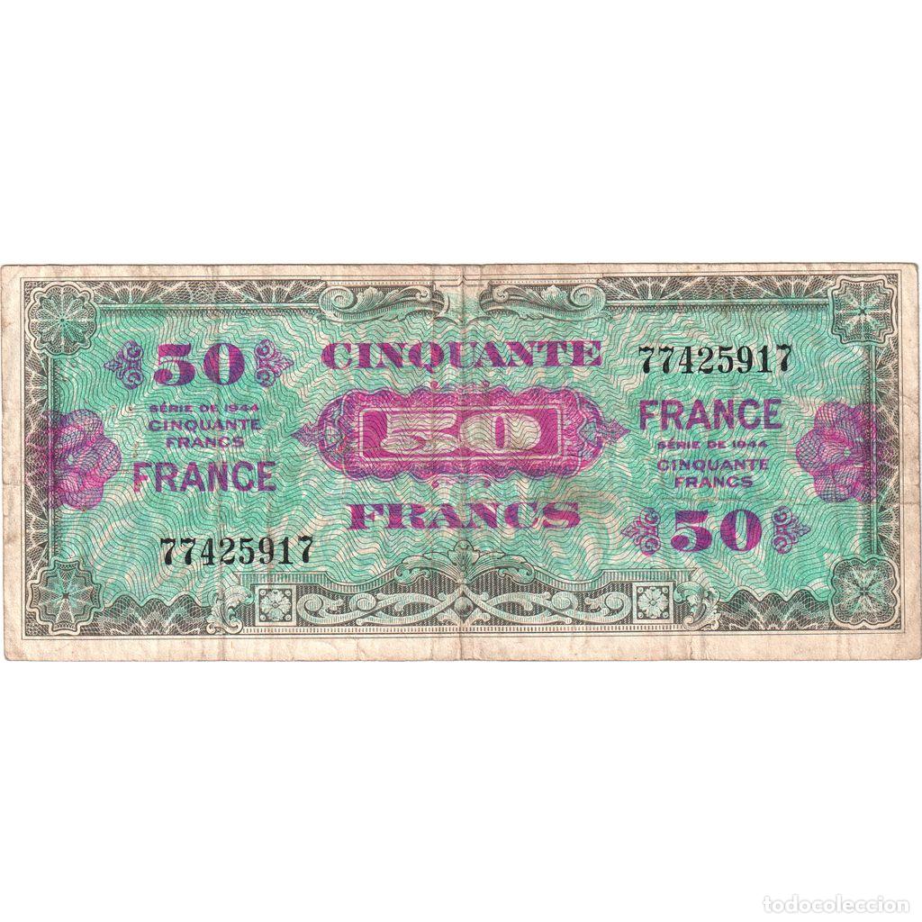 Billetes extranjeros: [#337069] Francia, 50 Francs, 1945 Verso France, 1945, S&Eacute;RIE 1944, BC+