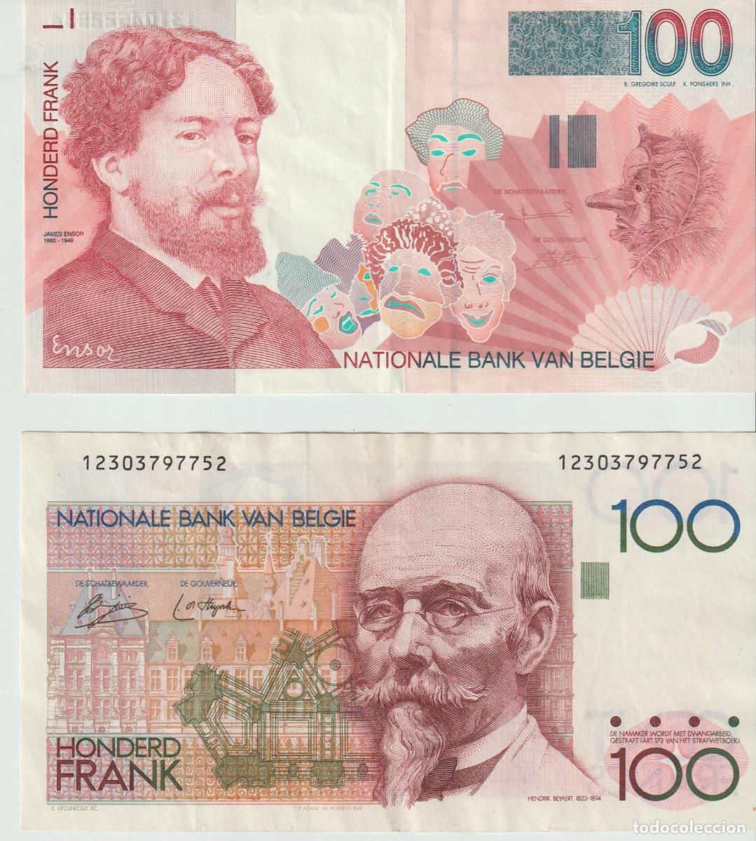 Billetes extranjeros: BILLETES DE BELGICA DE 100 FRANCS