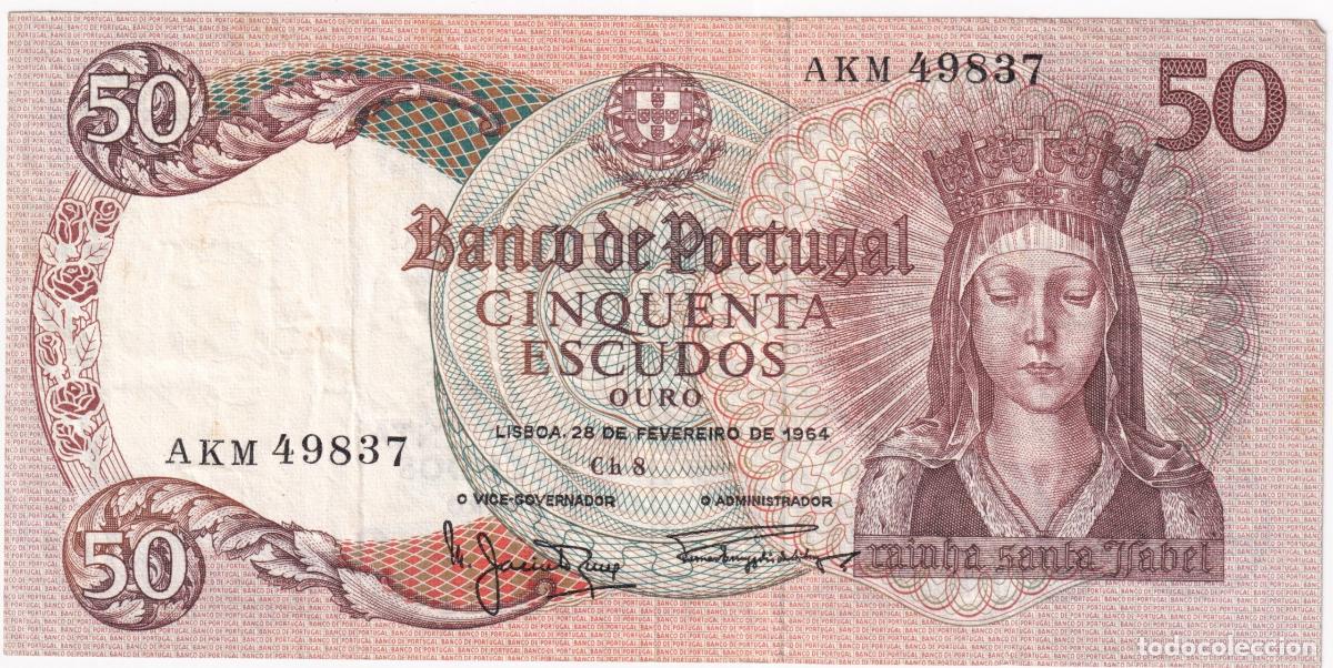 Billetes extranjeros: CRBX2184 BILLETE PORTUGAL 50 ESCUDOS 1964 MBC