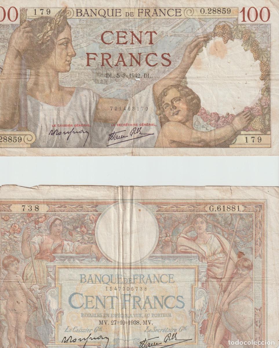 Billetes extranjeros: BILLETES DE FRANCIA 100 FRANCS