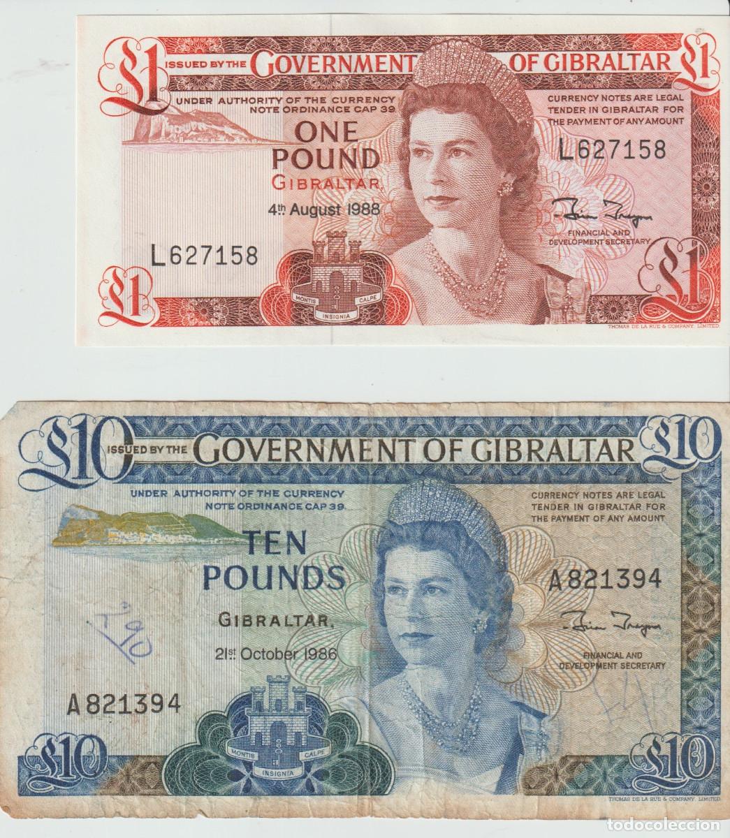 Billetes extranjeros: 2 BILLETES DE GIBRALTAR - Foto 1