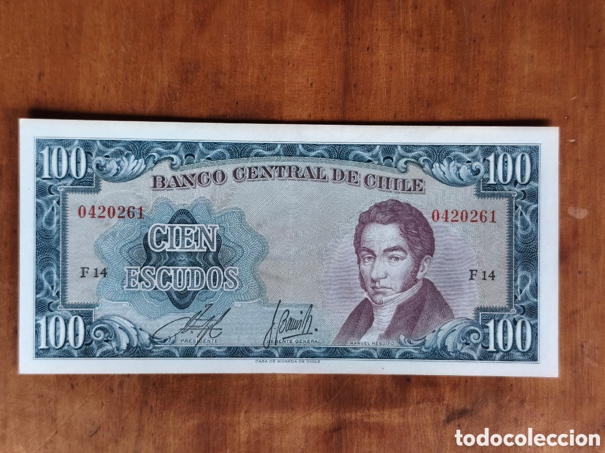 Billetes extranjeros: 100 escudos Chile a&ntilde;os 70