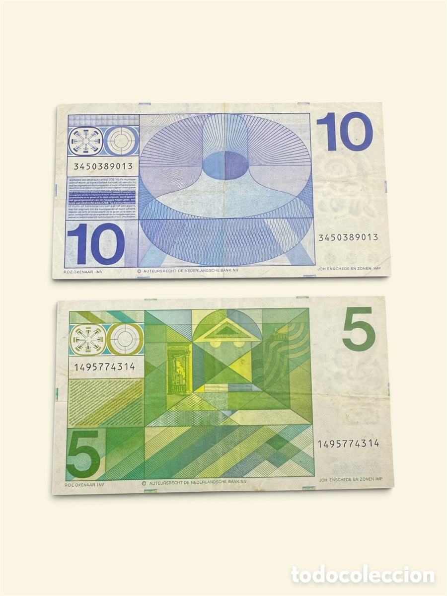 Billetes extranjeros: Lote 2 billetes Pa&iacute;ses Bajos - Foto 2