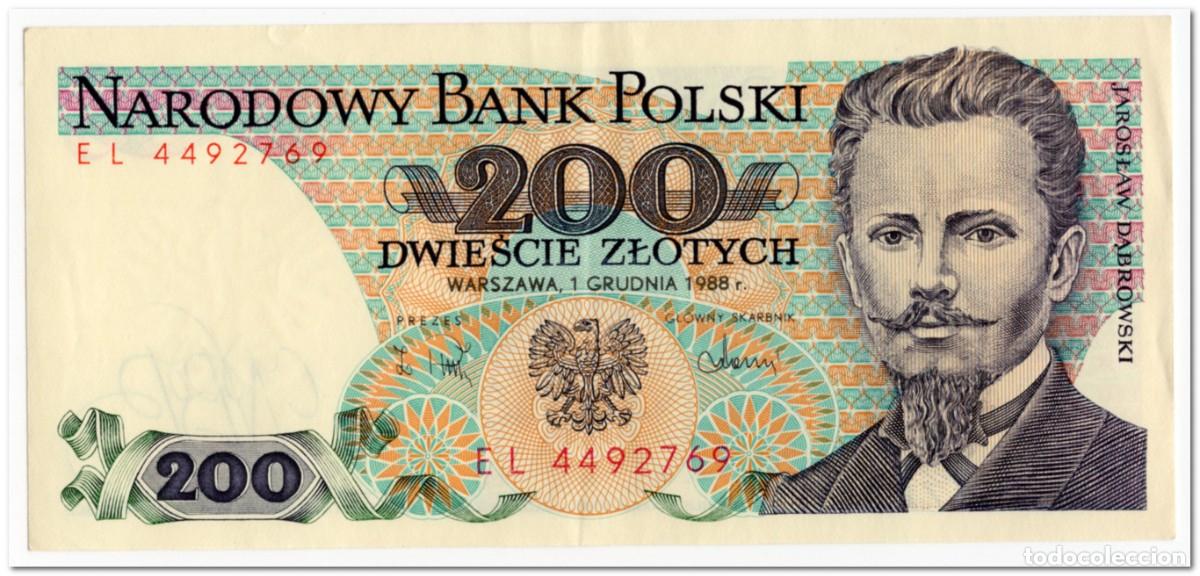 Billetes extranjeros: POLAND,200 ZLOTYCH,1988,P.144c,aXF