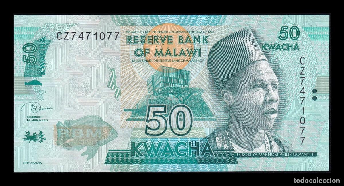 Billetes extranjeros: Malawi 50 Kwacha Gomani II 2019 Pick 64f Sc Unc