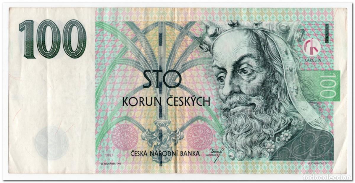 Billetes extranjeros: CZECH REPUBLIC,100 KORUN, 1997,P.18,aVF