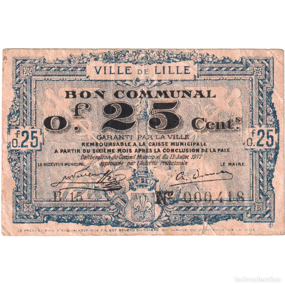 Billetes extranjeros: [#337113] Francia, 25 Centimes, 1917-07-13, 000997, BC, Pirot:59-1621