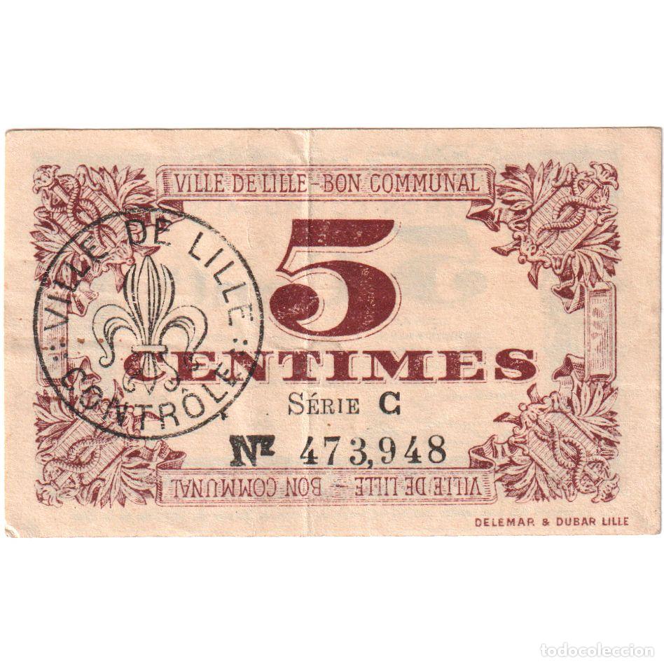 Billetes extranjeros: [#337115] Francia, Lille, 5 Centimes, 1917-10-31, SERIE C, MBC