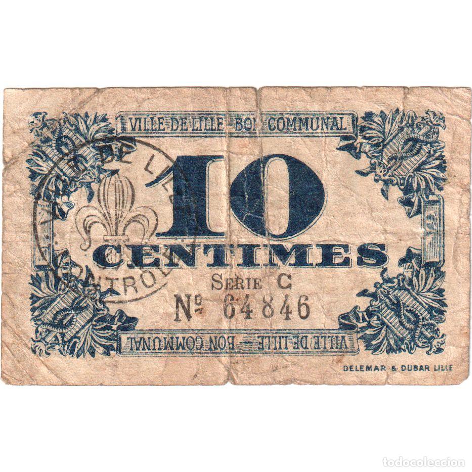 Billetes extranjeros: [#337114] Francia, Lille, 10 Centimes, 1917-10-31, SERIE C, RC+