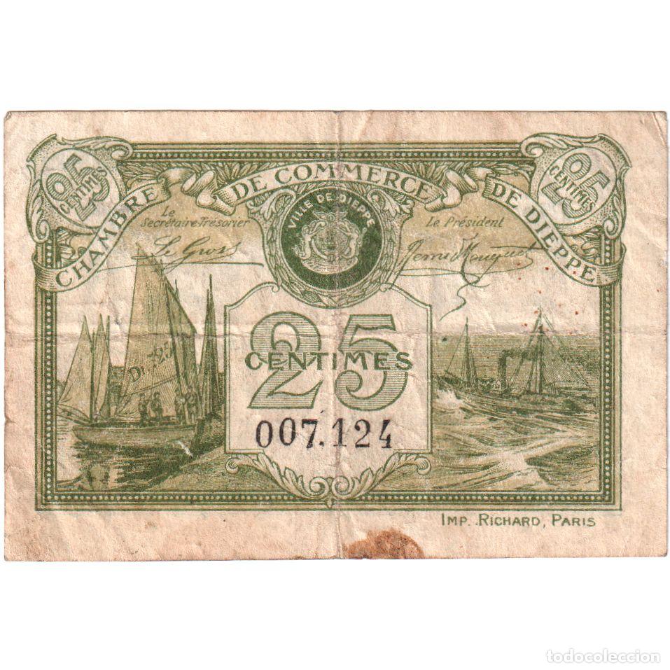 Billetes extranjeros: [#337123] Francia, Dieppe, 25 Centimes, 007.124, RC
