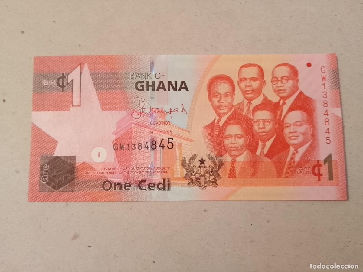 Billetes extranjeros: Billete GHANA, 1 cedi, a&ntilde;o 2015, UNC