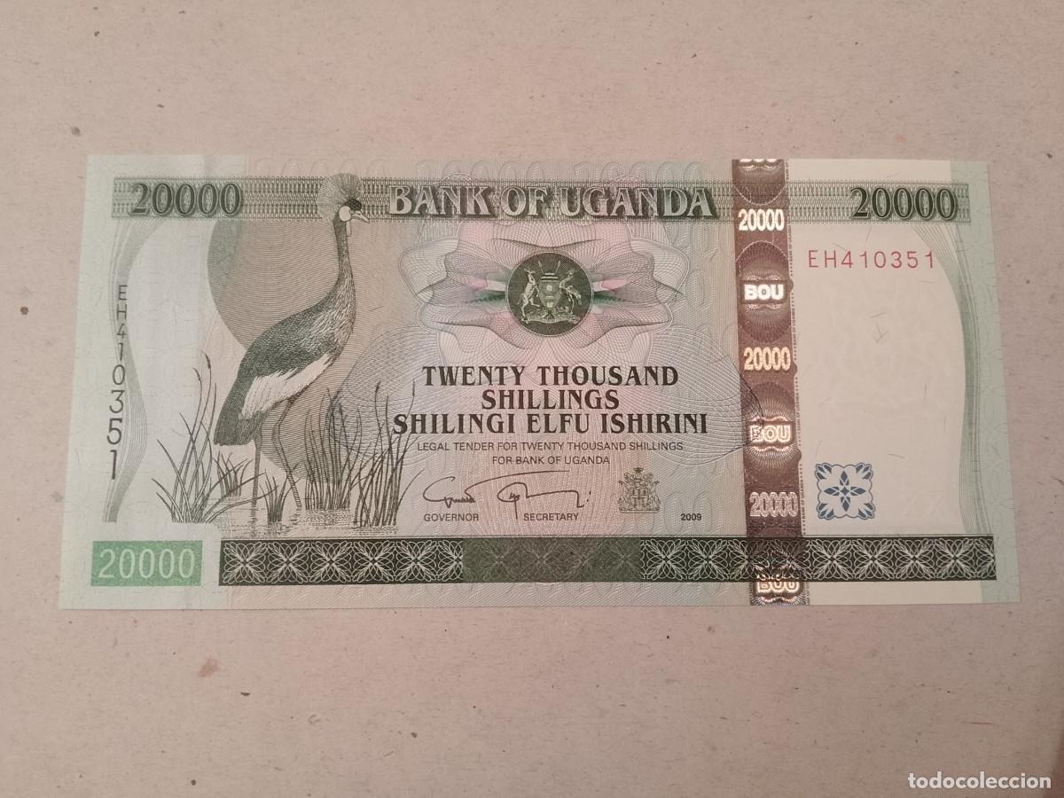 Billetes extranjeros: Billete Uganda, 20000 schillings, a&ntilde;o 2009, UNC