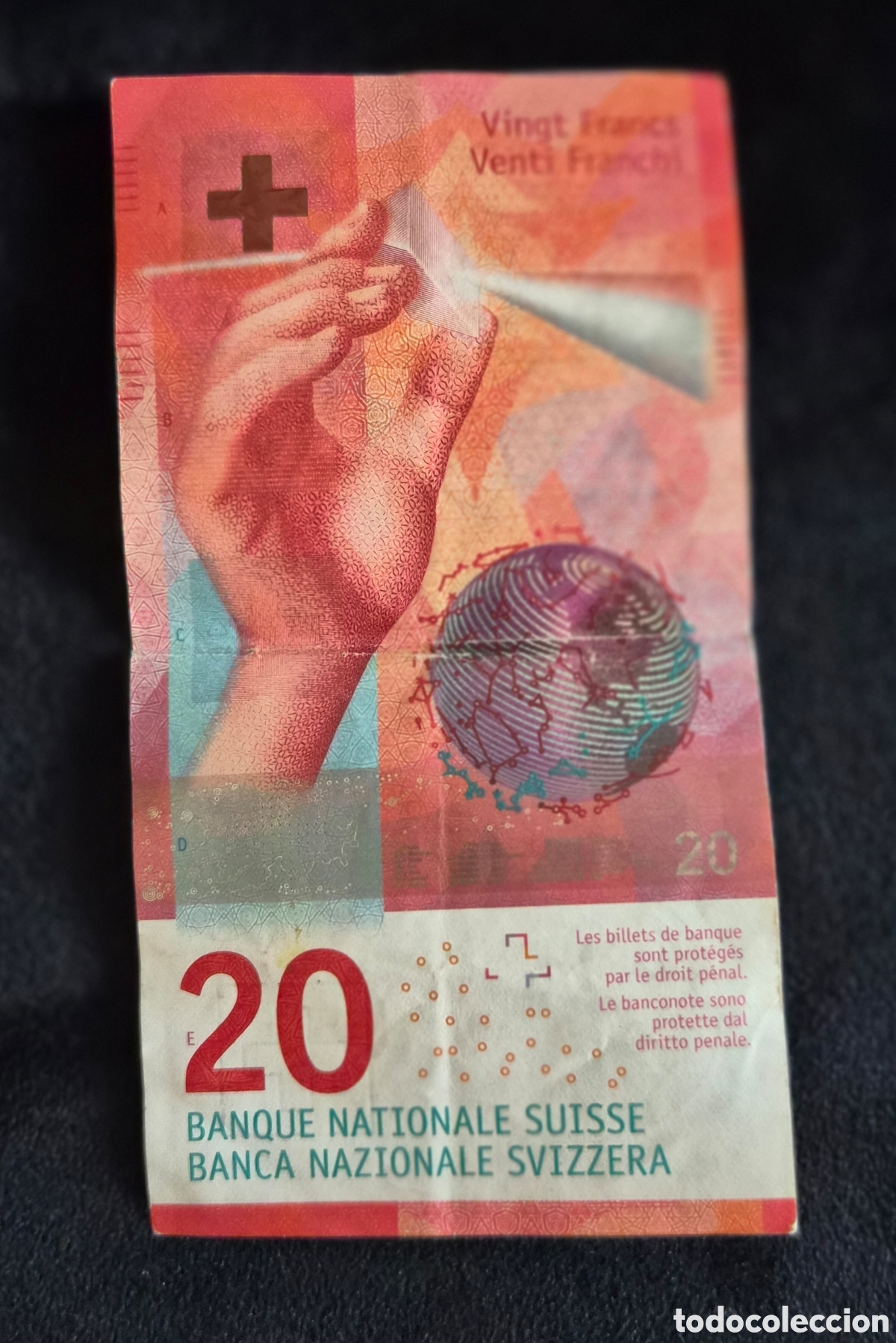Billetes extranjeros: 20 Francos Suiza &ndash; Arthur Honegger &ndash; 8.&ordf; Serie &ndash; Banco Nacional Suizo